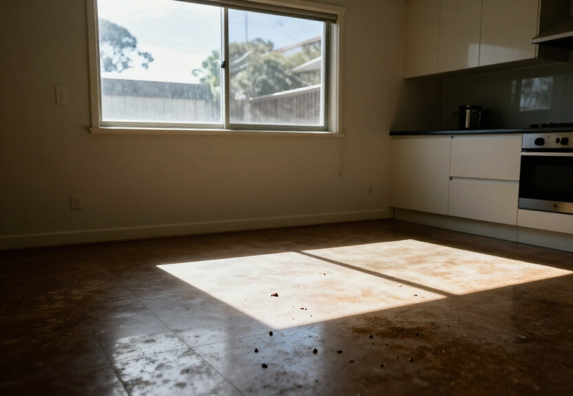 Rodent infestation in a Waitara garage before treatment
